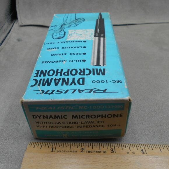 Realistic MC-1000 Dynamic Microphone in Original Box Vintage Untested Japan - Picture 10 of 11